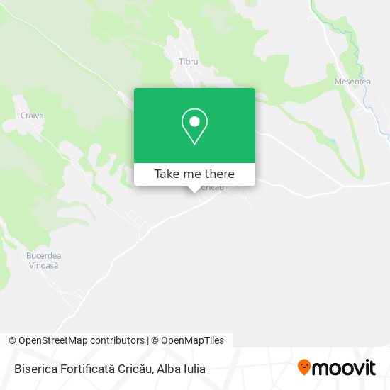Biserica Fortificată Cricău map