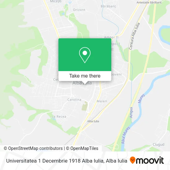 Universitatea  1 Decembrie 1918  Alba Iulia map
