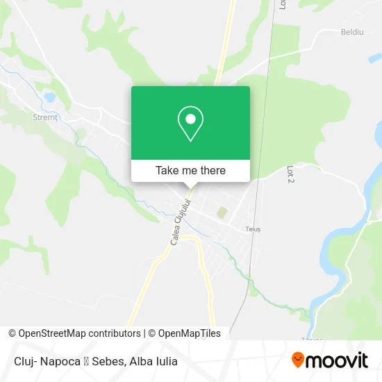 Cluj- Napoca ➡️ Sebes map