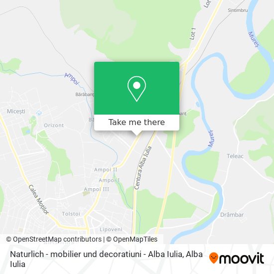 Naturlich - mobilier und decoratiuni - Alba Iulia map