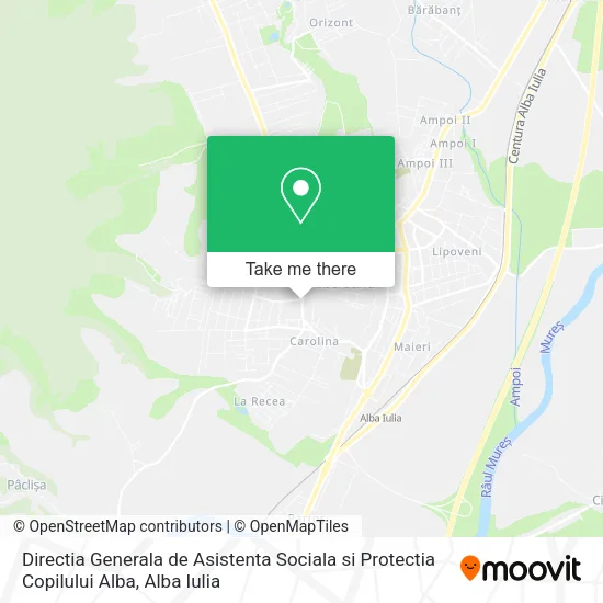 Directia Generala de Asistenta Sociala si Protectia Copilului Alba map