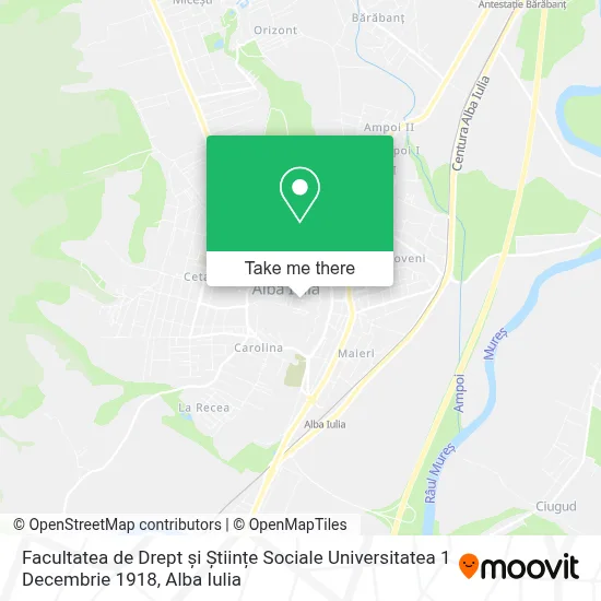 Facultatea de Drept și Științe Sociale Universitatea 1 Decembrie 1918 map