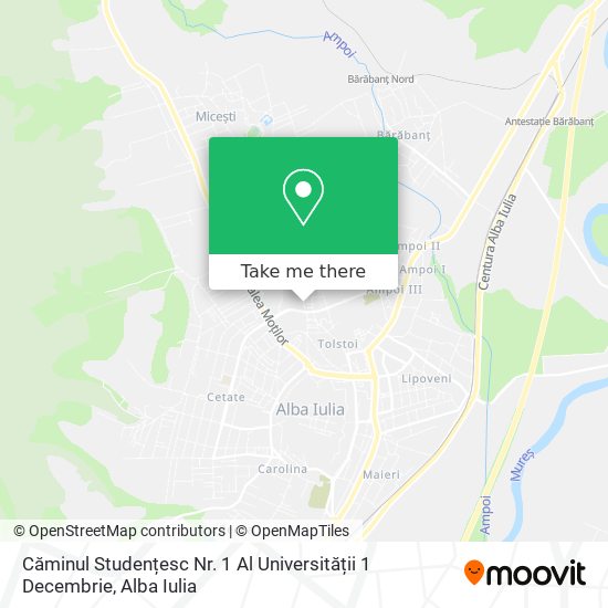 Căminul Studențesc Nr. 1 Al Universității 1 Decembrie map