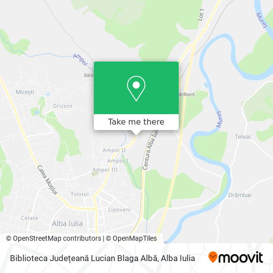 Biblioteca Județeană Lucian Blaga Albă map
