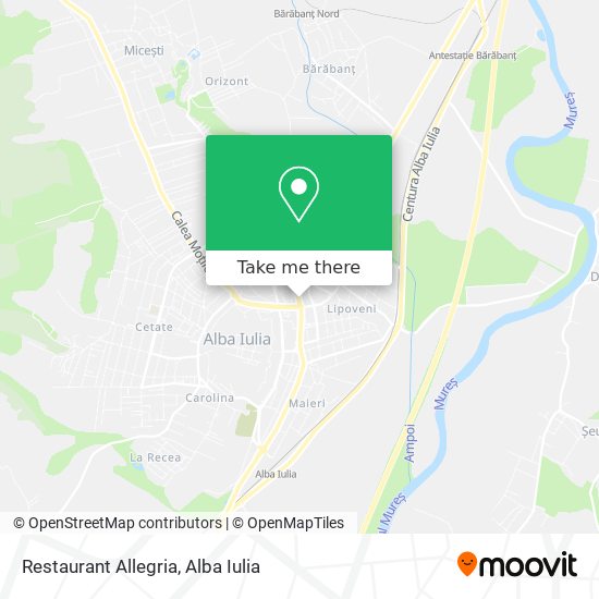 Restaurant Allegria map