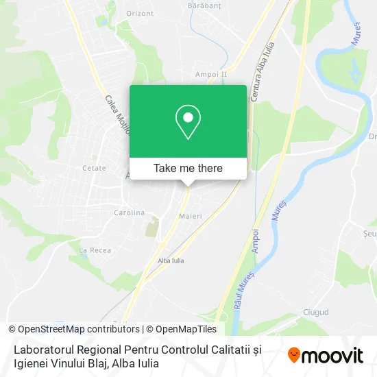 Laboratorul Regional Pentru Controlul Calitatii și Igienei Vinului Blaj map