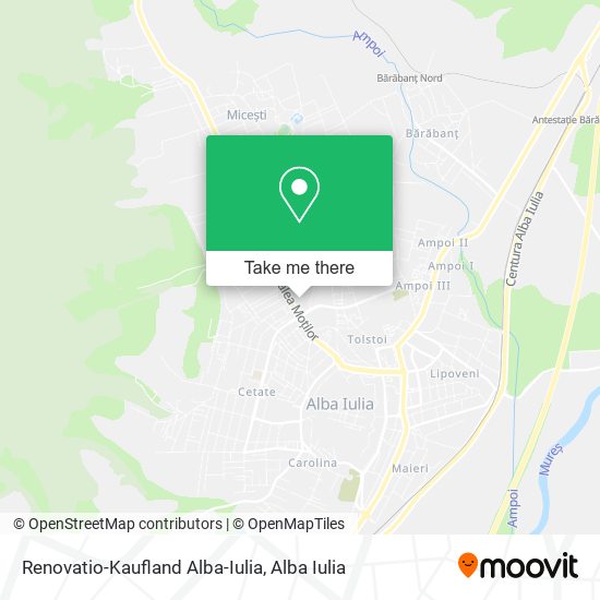 Renovatio-Kaufland Alba-Iulia map