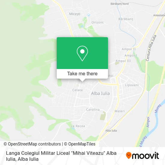 Langa Colegiul Militar Liceal "Mihai Viteazu" Alba Iulia map