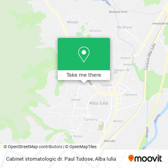 Cabinet stomatologic dr. Paul Tudose map