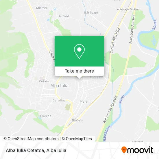 Alba Iulia Cetatea map