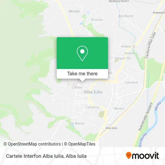 Cartele Interfon Alba Iulia map