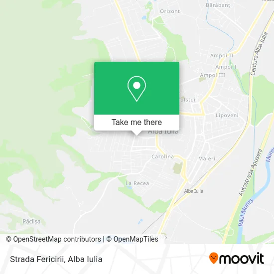 Strada Fericirii map