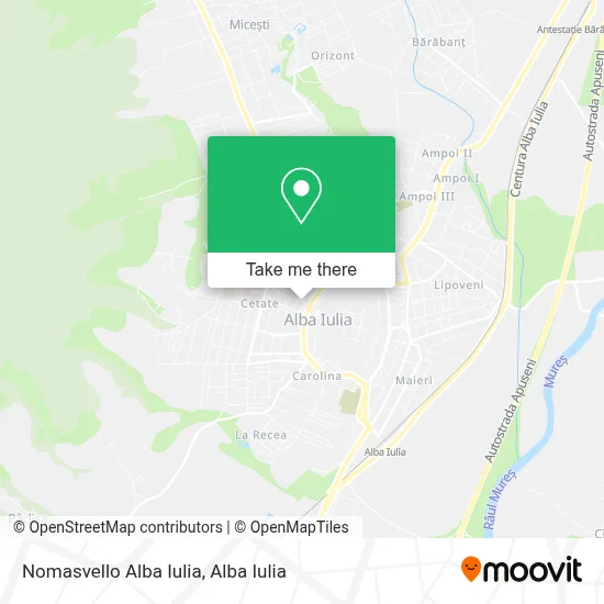 Nomasvello Alba Iulia map