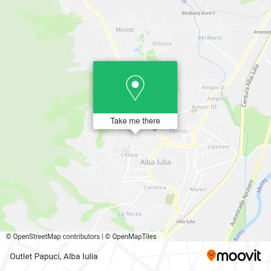 Outlet Papuci map