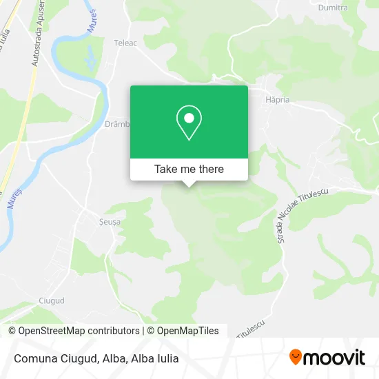 Comuna Ciugud, Alba map