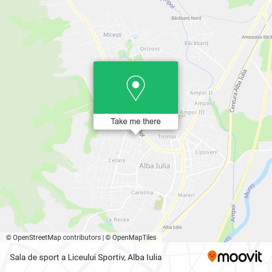 Sala de sport a Liceului Sportiv map