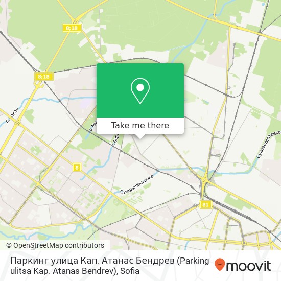 Карта Паркинг улица Кап. Атанас Бендрев (Parking ulitsa Kap. Atanas Bendrev)