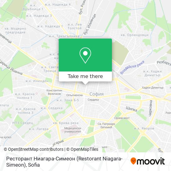 Карта Ресторант Ниагара-Симеон (Restorant Niagara-Simeon)