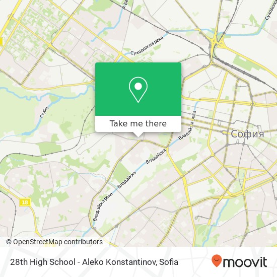 28th High School - Aleko Konstantinov map