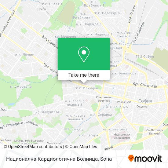 Карта Национална Кардиологична Болница