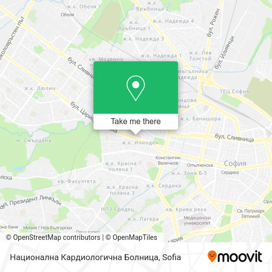 Карта Национална Кардиологична Болница