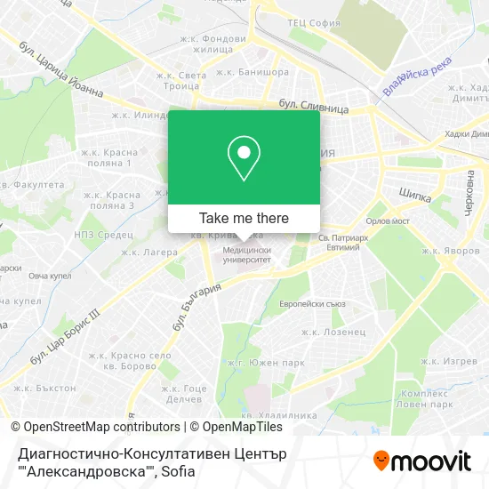Карта Диагностично-Консултативен Център ""Александровска""