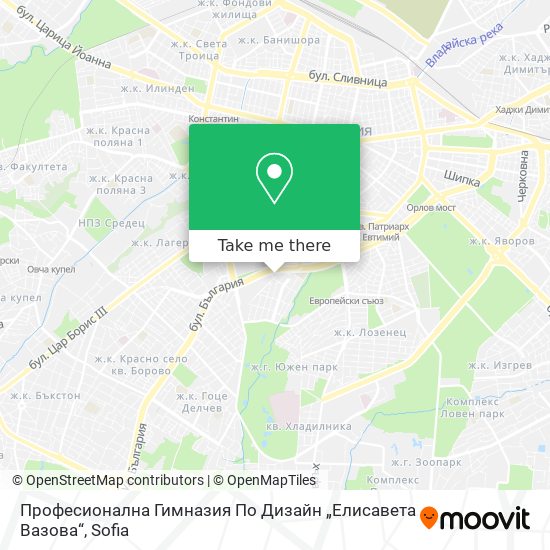 Професионална Гимназия По Дизайн „Елисавета Вазова“ map