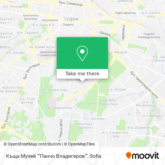 Карта Къща Музей ""Панчо Владигеров""