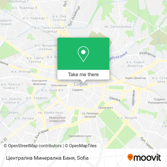 Карта Централна Минерална Баня