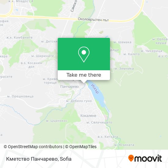 Карта Кметство Панчарево