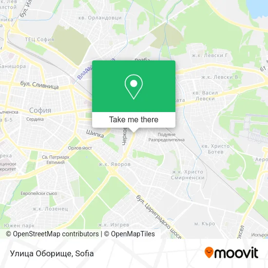 Карта Улица Оборище