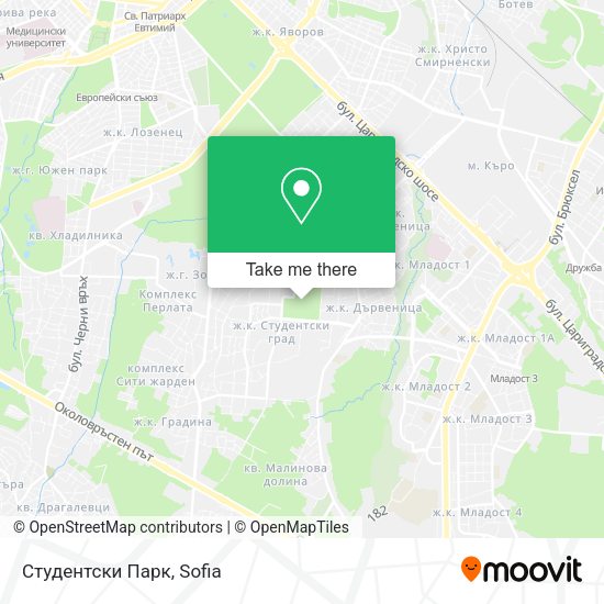 Карта Студентски Парк
