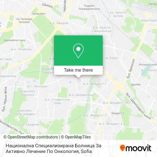 Карта Национална Специализирана Болница За Активно Лечение По Онкология