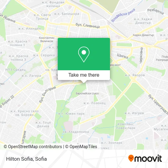 Карта Hilton Sofia