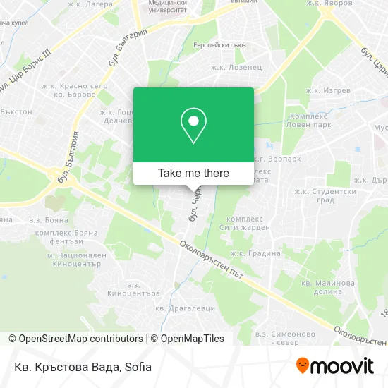 Карта Кв. Кръстова Вада