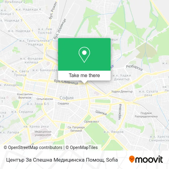 Карта Център За Спешна Медицинска Помощ