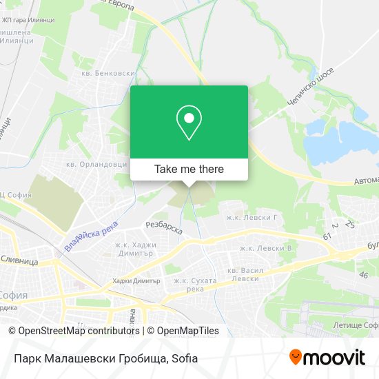 Карта Парк Малашевски Гробища