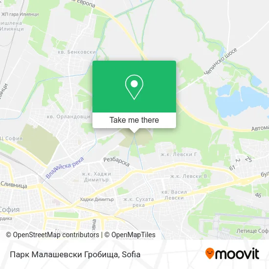 Карта Парк Малашевски Гробища
