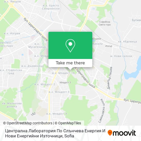 Централна Лаборатория По Слънчева Енергия И Нови Енергийни Източници map