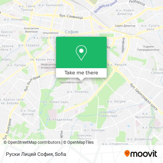 Руски Лицей София map