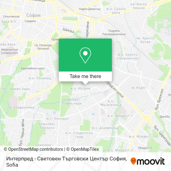 Карта Интерпред - Световен Търговски Център София