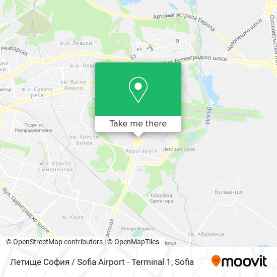 Карта Летище София / Sofia Airport - Terminal 1