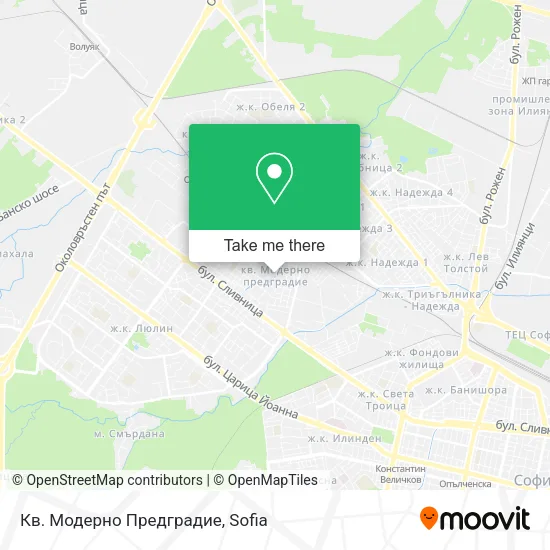 Карта Кв. Модерно Предградие