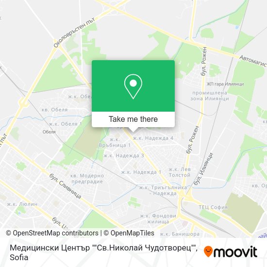 Карта Медицински Център ""Св.Николай Чудотворец""