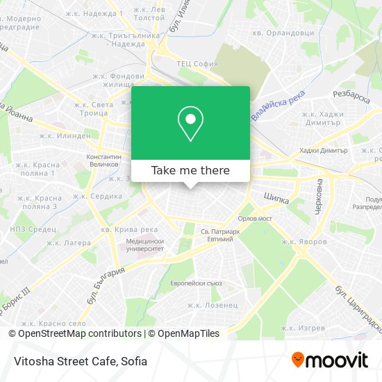 Vitosha Street Cafe map