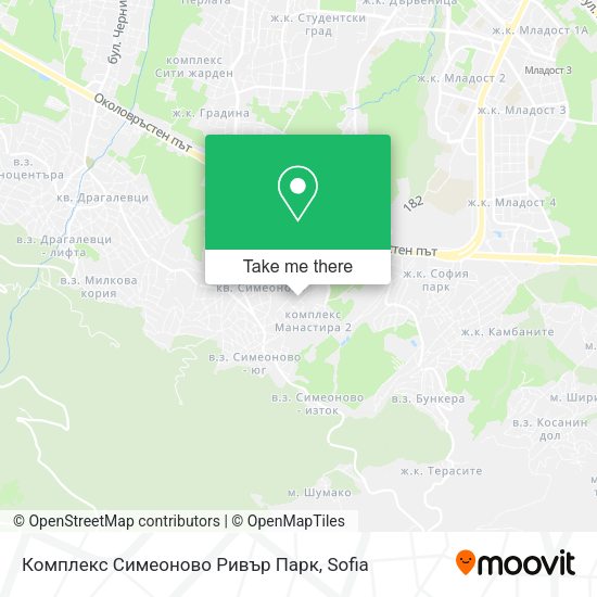 Карта Комплекс Симеоново Ривър Парк