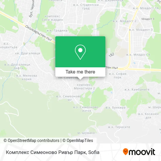 Карта Комплекс Симеоново Ривър Парк