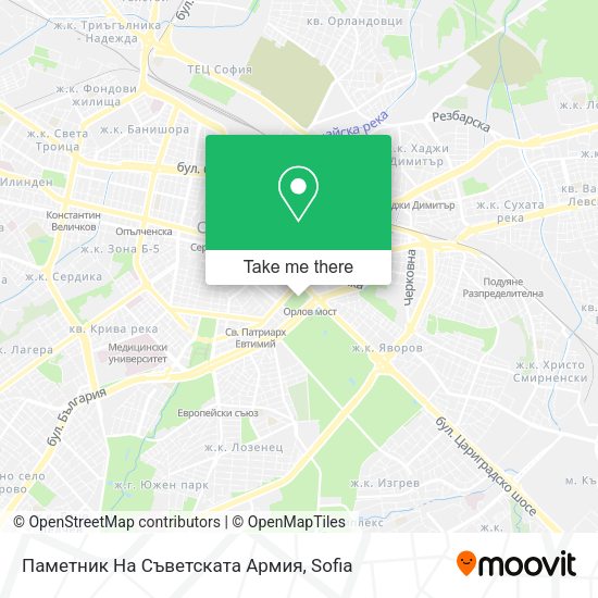 Карта Паметник На Съветската Армия