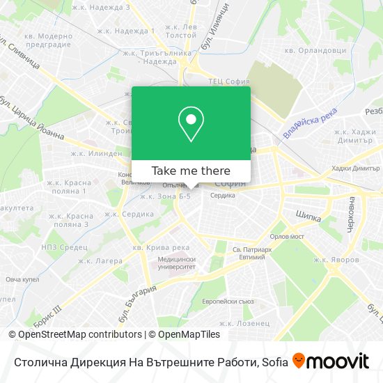 Столична Дирекция На Вътрешните Работи map