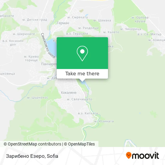 Карта Зарибено Езеро